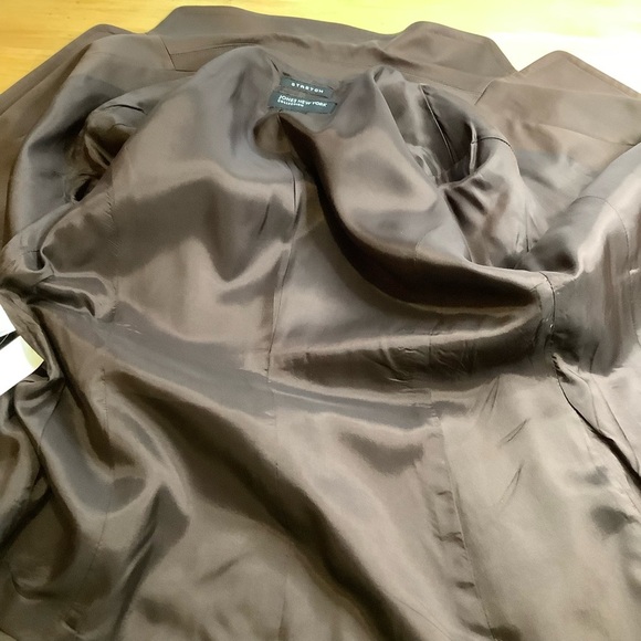 JONES NEW YORK Brown Stretch Satin Hourglass Blazer Size 4 - Picture 13 of 14